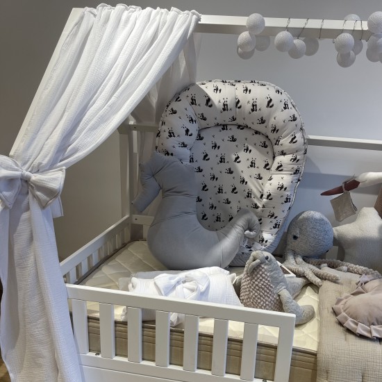 Κουρτινάκια κρεβατιού μοντεσσόρι white Set Of 2,  315cm 