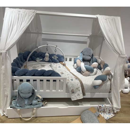 Κουρτινάκια κρεβατιού μοντεσσόρι white Set Of 2,  315cm 