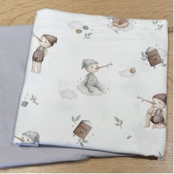 Σετ σεντόνια Pinocchio in grey