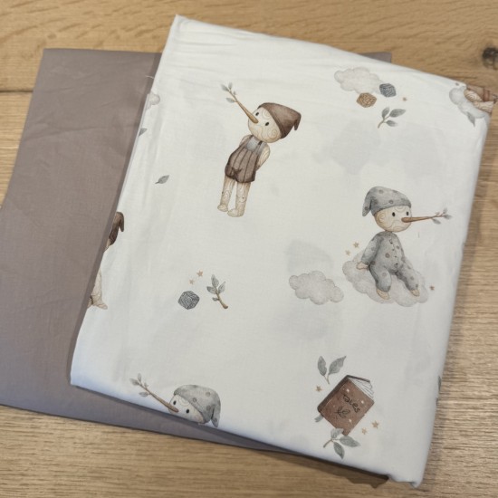 Σετ σεντόνια Pinocchio in moca