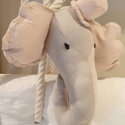 Elephant 3d Head Grey