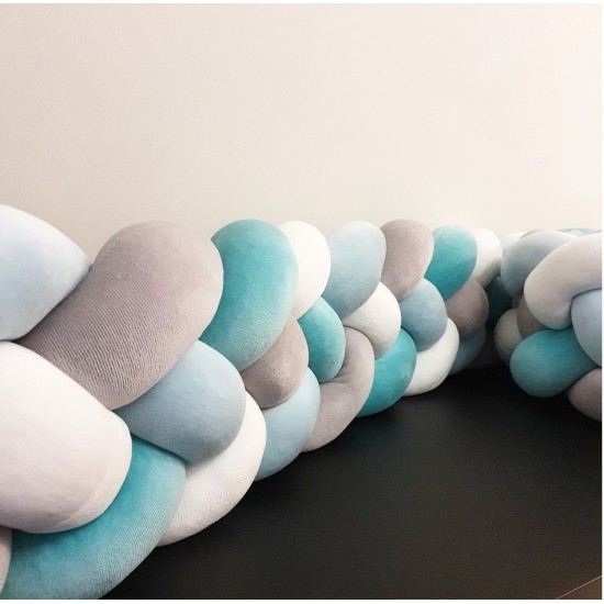 Exclusive Velvet Braid bumper tirquaz _blue_white_light grey