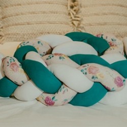 Soft Braid Bumper Petrol Flowers