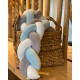 Velvet Braid Bumper White _ grey _ sky blue
