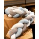 Velvet Braid Bumper White _ grey _ sky blue
