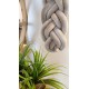 Προστατευτική Πάντα Πλεξούδα Twin Knitting Beige
