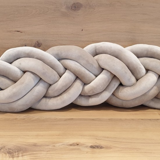 Προστατευτική Πάντα Πλεξούδα Twin Knitting Beige