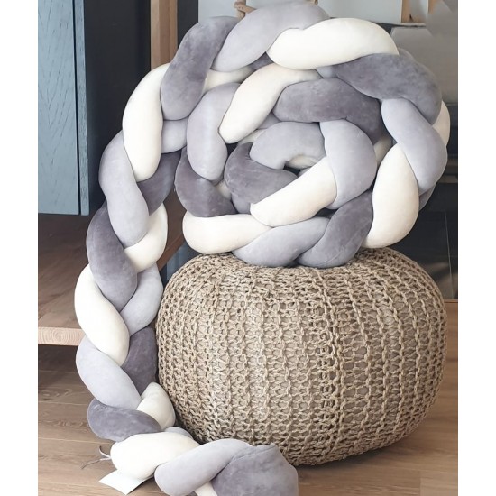 Exclusive Velvet Braid bumper Beige_Grey light_Grey