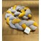 Προστατευτική πάντα πλεξούδα grey & Mustard