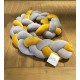 Προστατευτική πάντα πλεξούδα grey & Mustard