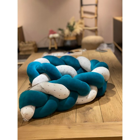 Exclusive Velvet Braid bumper Petrol and stars