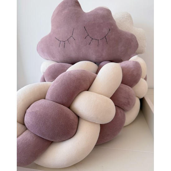 Προστατευτική πάντα πλεξούδα 4stand ς πλέξης Old pink & Almond