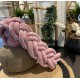 Προστατευτική πάντα πλεξούδα  twin Knitting Old Rose