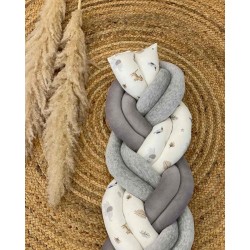 Προστατευτική Πάντα Πλεξούδα Twin Knitting Sweet Animals 