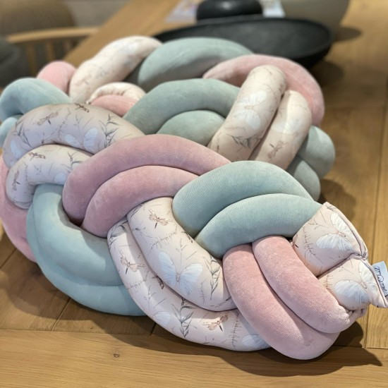 Προστατευτική Πάντα Πλεξούδα Twin Knitting Balanced Butterflies  