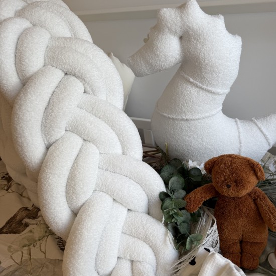 Πάντα Πλεξούδα Twin Knitting White boucle