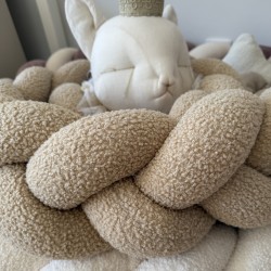 Προστατευτική πάντα πλεξούδα beige bouclè