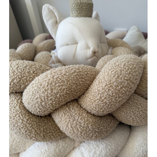 Προστατευτική πάντα πλεξούδα beige bouclè