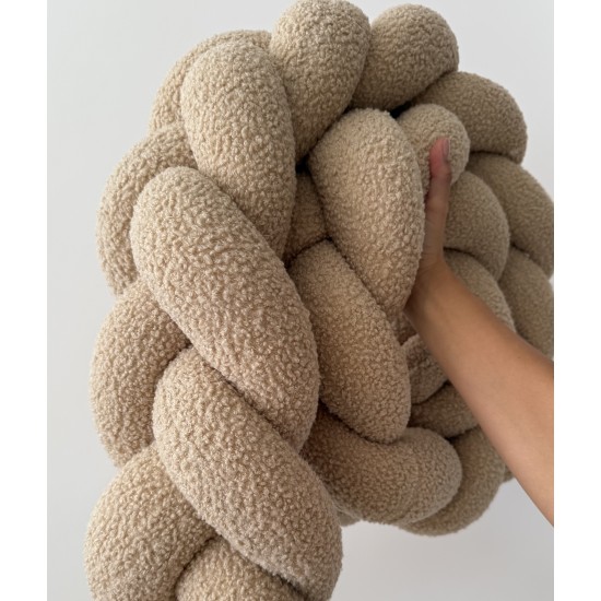 Προστατευτική πάντα πλεξούδα beige bouclè