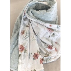 Βρεφική κουβερτούλα διπλής όψεος Balanced roses 