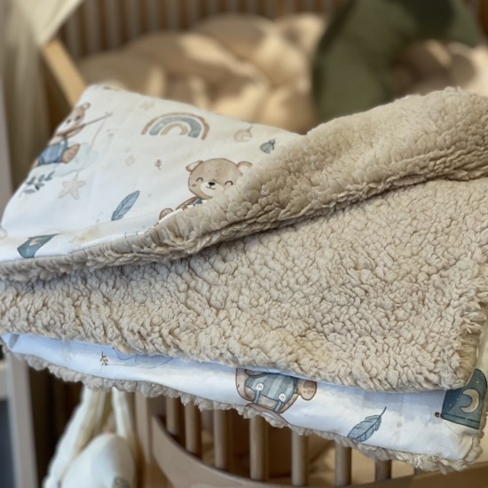 Κουβερτούλα Exclusive teddy brown