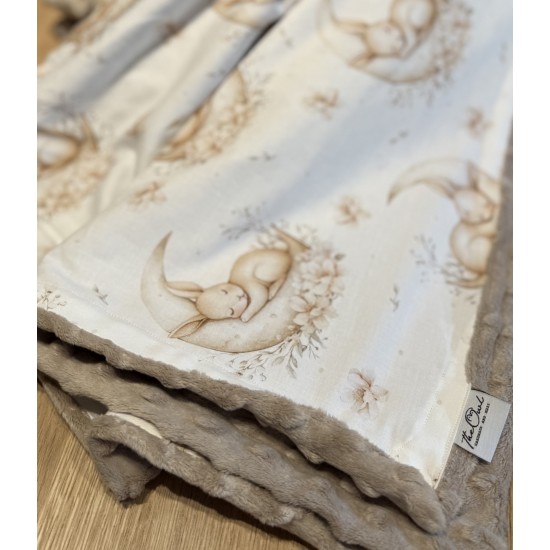 Βρεφική κουβερτούλα διπλής όψεος Sleepy rabbit