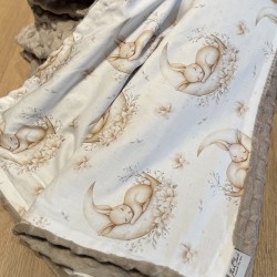 Βρεφική κουβερτούλα διπλής όψεος Sleepy rabbit