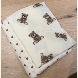 Σετ of 2 βρεφικές μουσελίνες Teddy