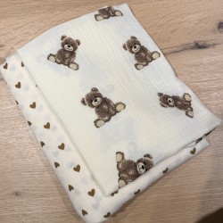 Σετ of 2 βρεφικές μουσελίνες Teddy