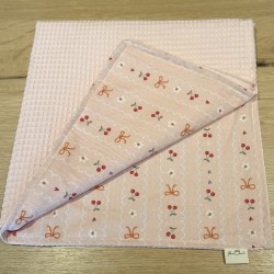 Πικέ κουβερτούλα Bows & cherries