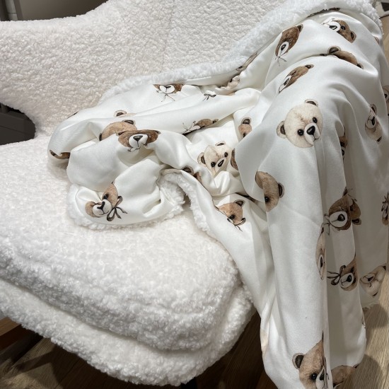 Κουβερτούλα Exclusive  white Teddy