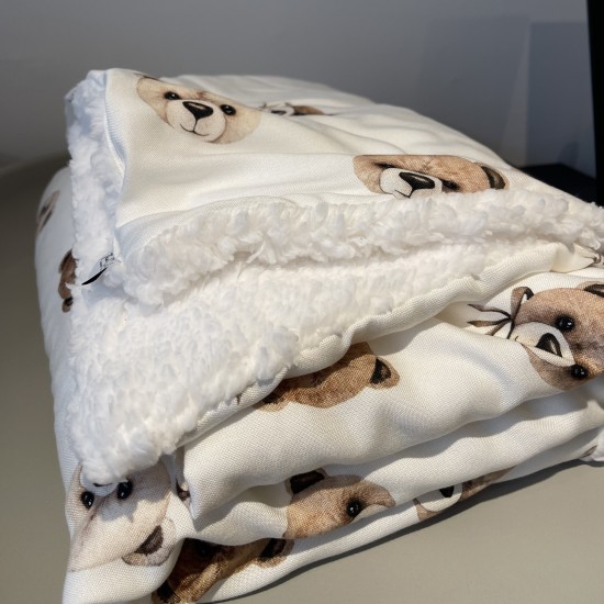 Κουβερτούλα Exclusive  white Teddy