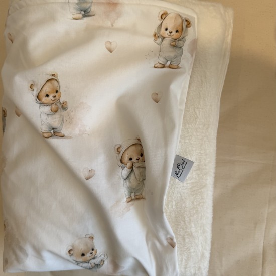  Κουβερτούλα χοντρή  white  la peluche