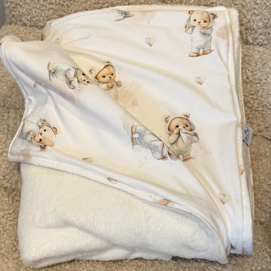  Κουβερτούλα χοντρή  white  la peluche