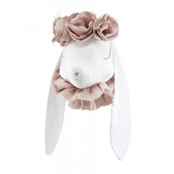Sweet Linen Rabbit with the Pouder Flowers