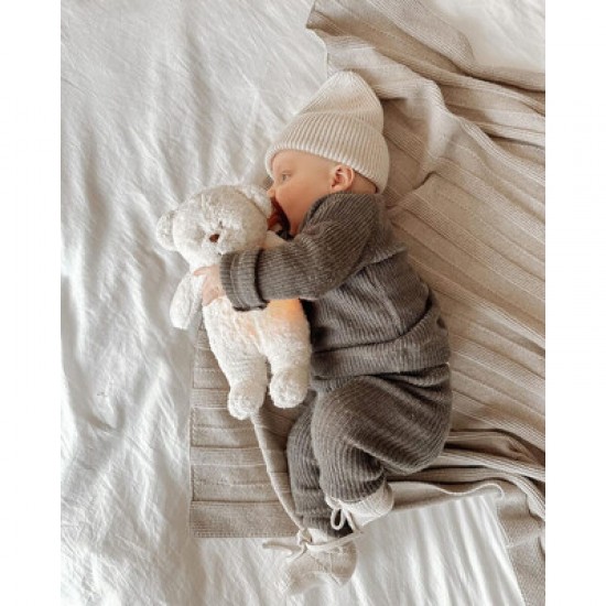 MOONIE: Επαναφορτιζόμενο βοήθημα ύπνου με αισθητήρα κλάματος από οργανικό βαμβάκι polar