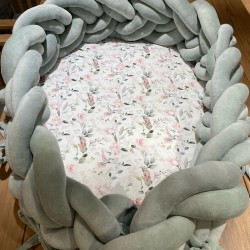 Βρεφική φωλίτσα Twin knitting mint 