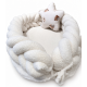 Βρεφική φωλίτσα με αποσπώμενη πλεξούδα Slim shape Boucle almond 