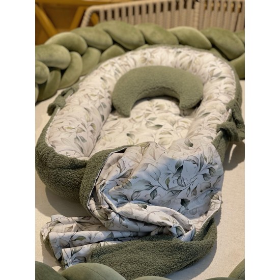 Βρεφική new born φωλίτσα Olive leaves