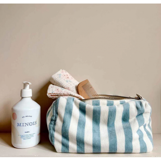 Τσαντάκι - νεσεσερ Blue cloud Stripes terry