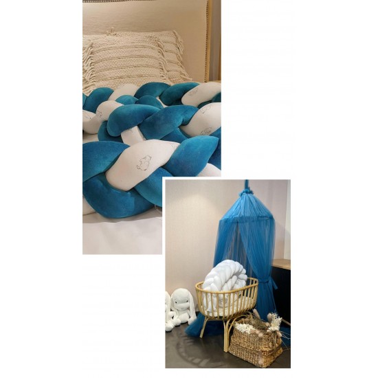 Παιδική κουνουπιέρα τούλινη Πετρόλ