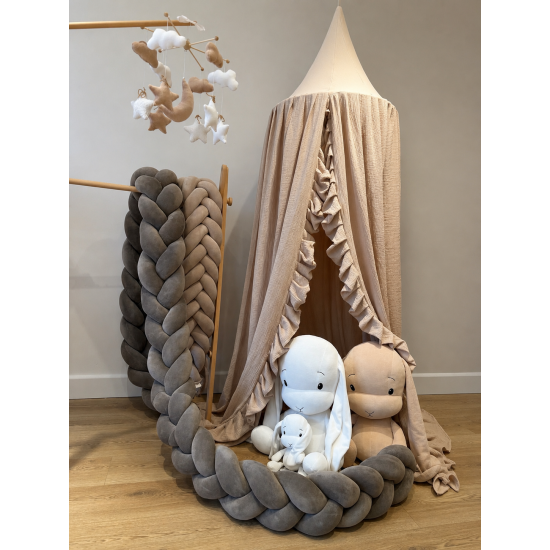 Παιδική Κουνουπιέρα κούνιας / κρεβατιού little Raffles Light Beige
