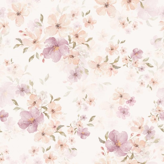 Watercolor pastel garden Wallpaper