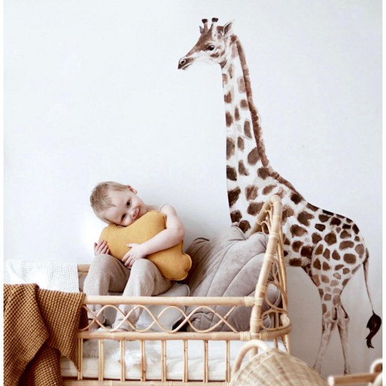 Αυτοκόλλητο τοίχου Giraffe Savanna Adventure