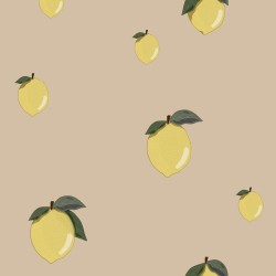Wallpaper Little Lemons Beige