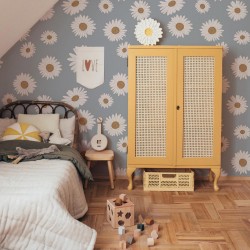 Παιδική ταπετσαρία Tuscan Daisies Blue Wallpaper 