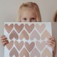 Αυτοκόλλητα τοιχου Καρδούλες  Hearts 1 Cappuccino Pink