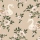 Swans kingdom beige Wallpaper