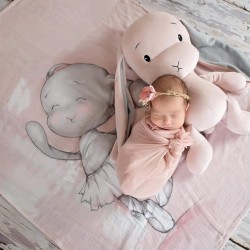Bamboo swaddle 70x100 pink 