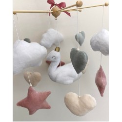 Mobile Κούνιας Κύκνος mint / almond /white